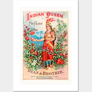 Indian Queen Perfume Advertisment Posters and Art
